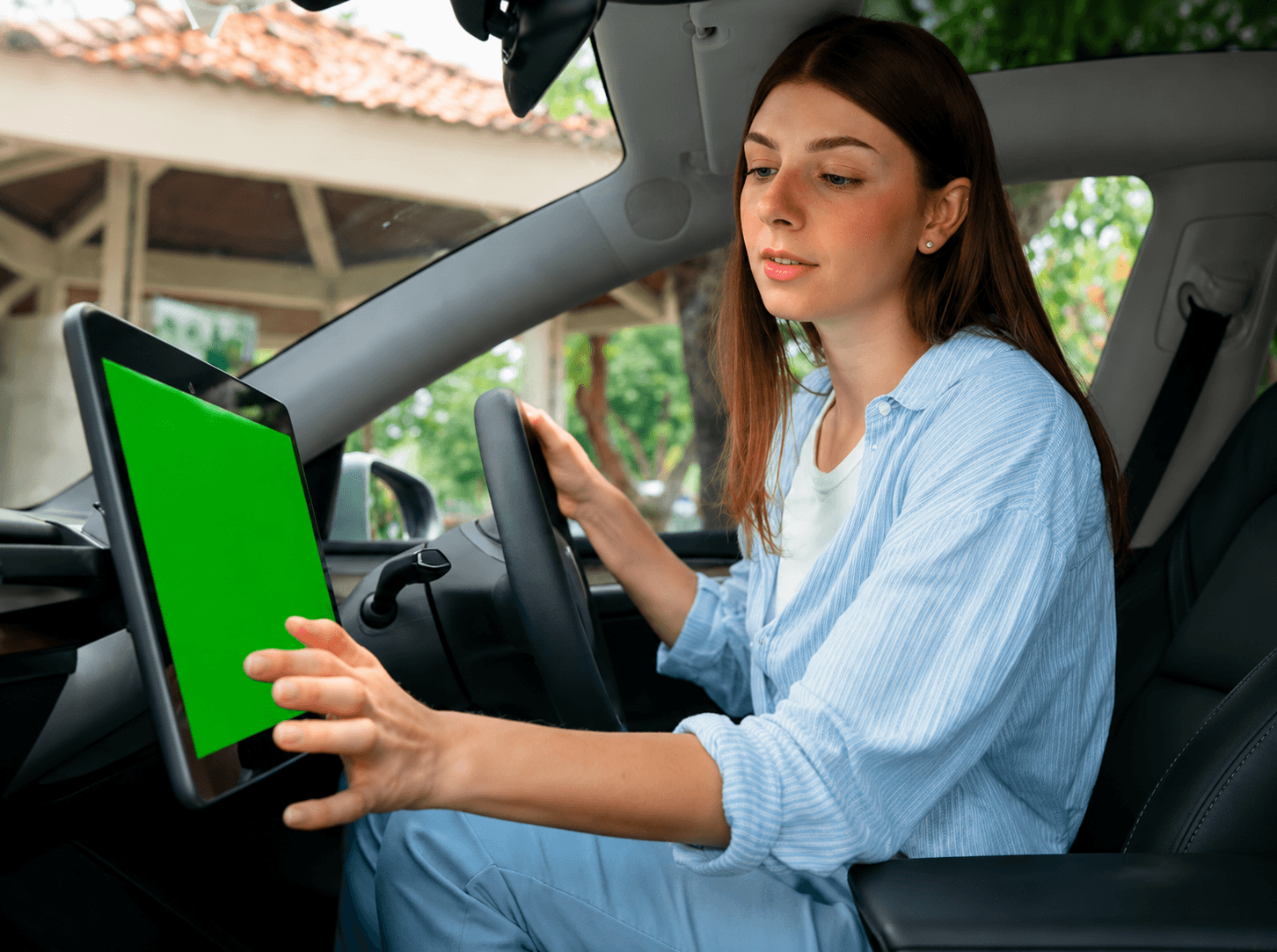 A driver setting off on a test drive