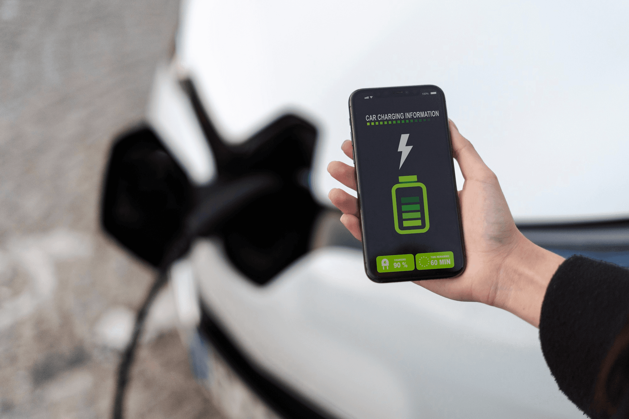 A used electric car listed for sale